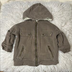 Kate Quinn Hooded Jacket Olive Green /Grey